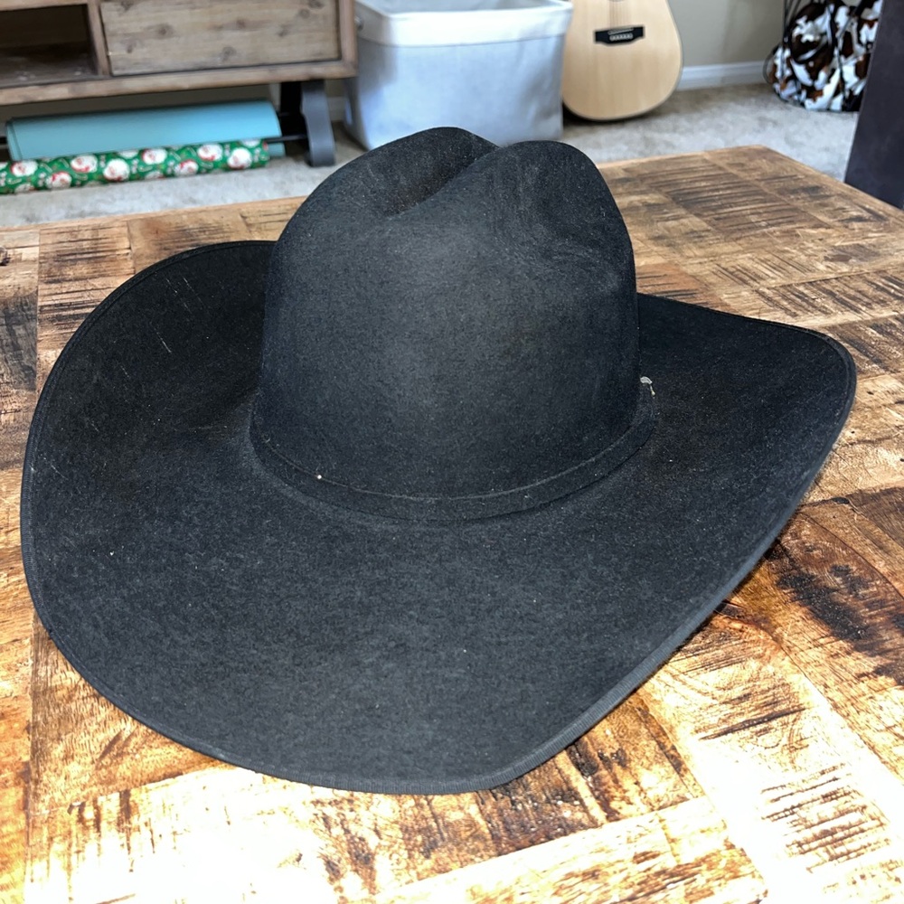 Resistor 4X Horseshoe Black Bound Edge Wool Cowboy Hat